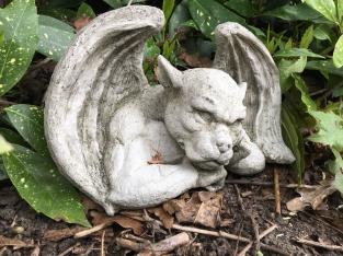 De Denker- Gargoyle- decoratie voor de muur - Stone Monster- middeleeuwse figuren tuin.